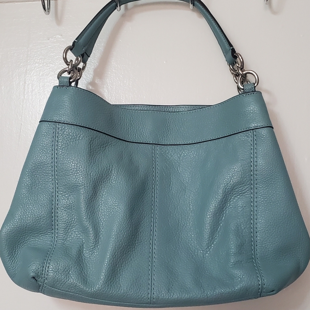 Coach G1880-F28992 Small Lexy Shoulder Bag Pebble Leather Blue